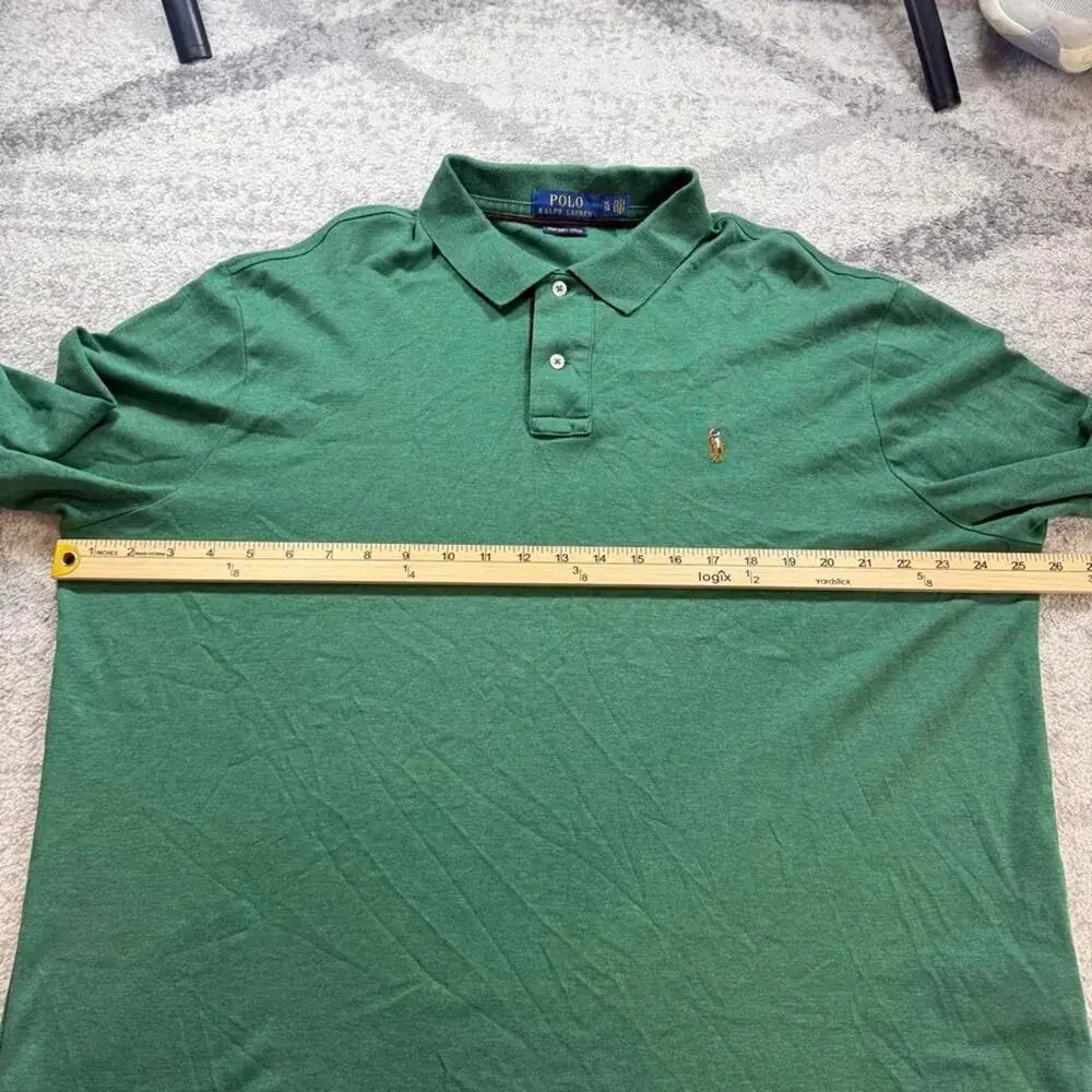 Polo Ralph Lauren long sleeve green polo cotton size XL